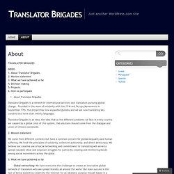 About « Translator Brigades