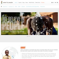 water for people: about us