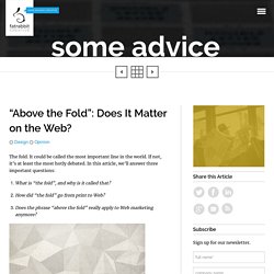"Above the Fold": Does It Matter on the Web?