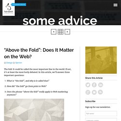 "Above the Fold": Does It Matter on the Web?