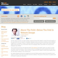 Above The Fold In Website Design - Blog - The Web Showroom