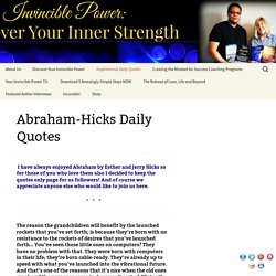 Abraham-Hicks Daily Quotes