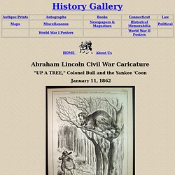 Abraham Lincoln Caricature "Up A Tree" by John Tenniel