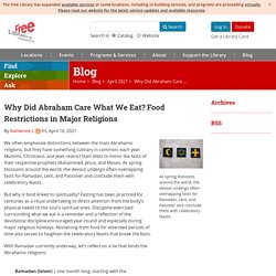 Why Did Abraham Care What We Eat? Food Restrictions in Major Religions - Blog