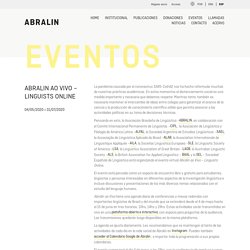 ao Vivo - Linguists Online - Abralin : Abralin