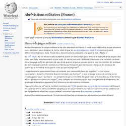Abréviations militaires (France)