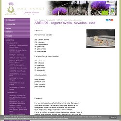ABRIL'09 - Iogurt d'ovella, calvados i rosa