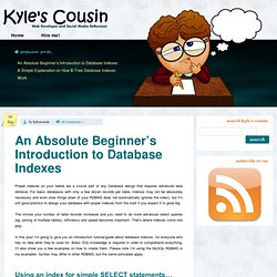 Kyle's Cousin » An Absolute Beginner’s Introduction to Database Indexes