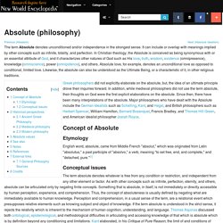 Absolute (philosophy)