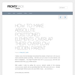 How to make absolute positioned elements overlap their overflow hidden parent