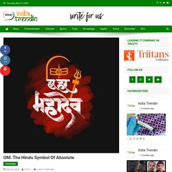 OM: The Hindu symbol of Absolute