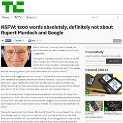 NSFW: 1200 words absolutely, definitely not about Rupert Murdoch