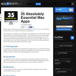 35 Absolutely Essential Mac Apps