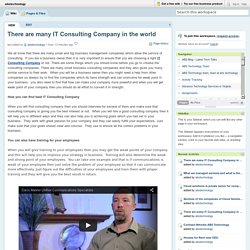 abstechnology [licensed for non-commercial use only] / There are many IT Consulting Company in the world