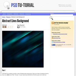 Photoshop Tutorial ›› Abstract Lines Background