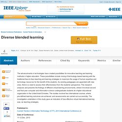 Xplore Abstract - Diverse blended learning