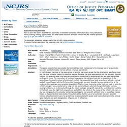 NCJRS Abstract - National Criminal Justice Reference Service