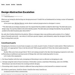 Design Abstraction Escalation