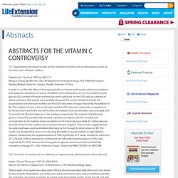 ABSTRACTS FOR THE VITAMIN C CONTROVERSY 131-140