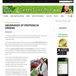 Abundance of Proteins in Greens