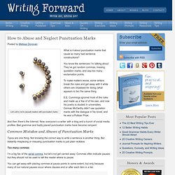 How to Abuse and Neglect Punctuation Marks