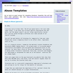 abuse:templates - Wiki