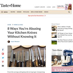 8 Ways You're Abusing Your Kitchen Knives Without Knowing It