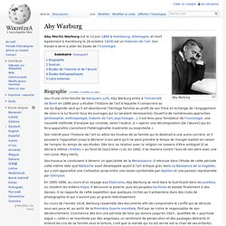 Wikipedia: Aby Warburg