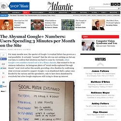 The Abysmal Google+ Numbers: Users Spending 3 Minutes per Month on the Site - Rebecca J. Rosen - Technology