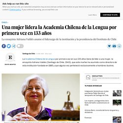 Una mujer lidera la Academia Chilena de la Lengua por primera vez en 133 años