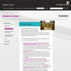 Academic career