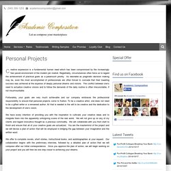 Academic Composition – Personal Projects