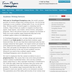 Buy Academic Papers Online