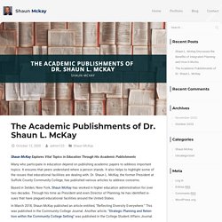 The Academic Publishments of Dr. Shaun L. McKay