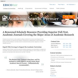 Scholarly Research Database