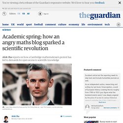 Academic spring: how an angry maths blog sparked a scientific revolution