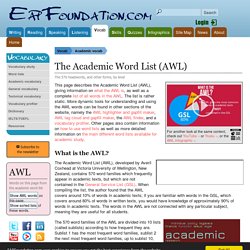 Academic Word Lists