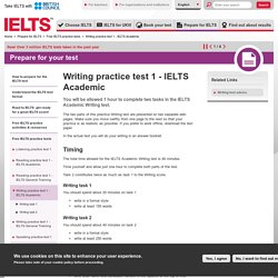 IELTS academic writing - Free writing practice test