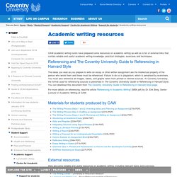 Academic writing resources