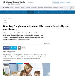 Reading for pleasure boosts children academically and emotionally