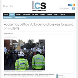ademics petition VC to demand answers to spying on students