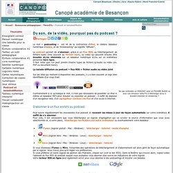 CRDP de l'académie de Besançon : Podcast et baladodiffusion