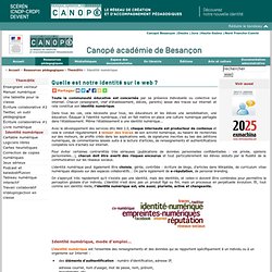 CRDP de l'académie de Besançon : Identité numérique