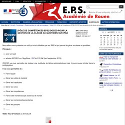 académie de Rouen - [Pôle de Compétences EPS] IDOCEO pour la gestion de la classe au quotidien sur IPAD [MAJ le 01 mai 2017