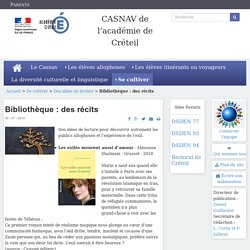 CASNAV de l’académie de Créteil - Bibliothèque : des récits