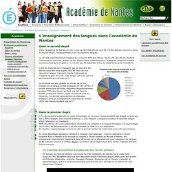 L'enseignement des langues dans l'académie de Nantes
