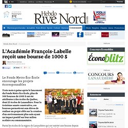 L’Académie François-Labelle reçoit une bourse de 1000 $ - Vie communautaire