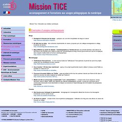 Académie de Grenoble - Accueil - Site Pédagogique et Mission Tice