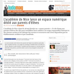 L’académie de Nice lance un espace numérique dédié aux parents d’élèves