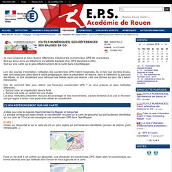 EPS - académie de Rouen - [OUTILS NUMÉRIQUES] Géo-référencer ses balises en CO